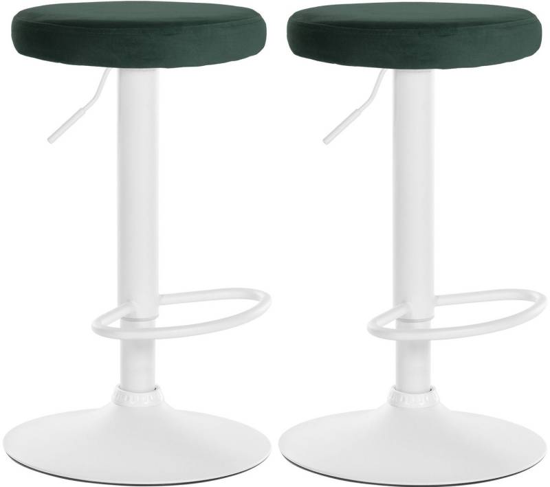 CLP Barhocker Ponte Samt (2er Set, 2 St., 2er), drehbar und höhenverstellbar von CLP