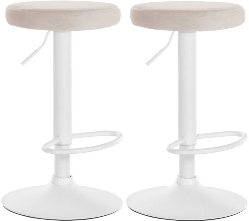CLP Barhocker Ponte Samt (2er Set, 2 St., 2er), drehbar und höhenverstellbar von CLP