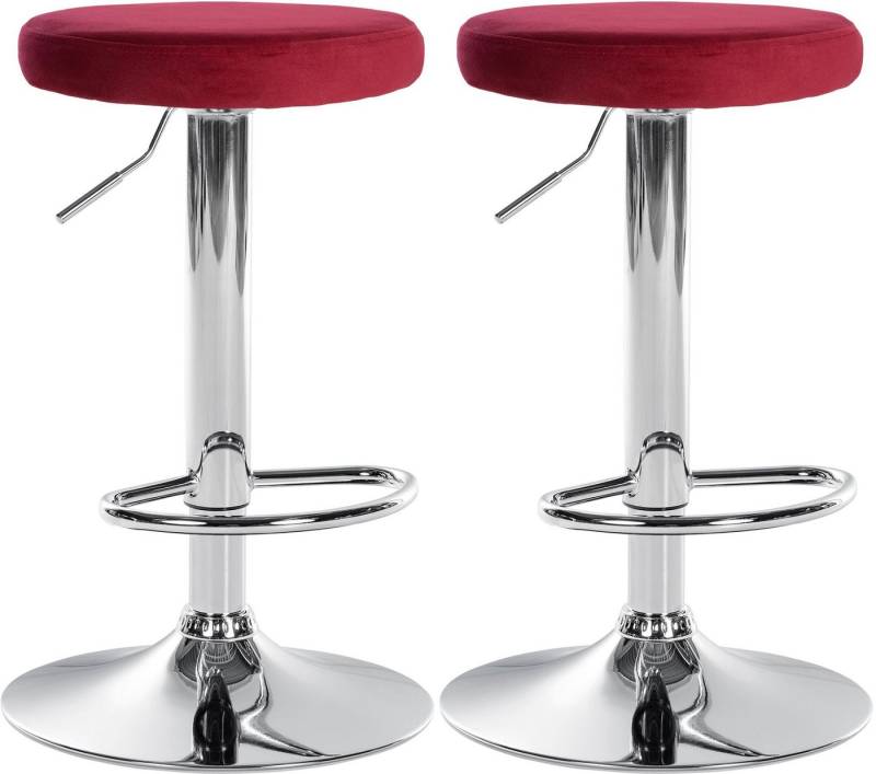 CLP Barhocker Ponte Samt (2er Set, 2 St., 2er), drehbar und höhenverstellbar von CLP