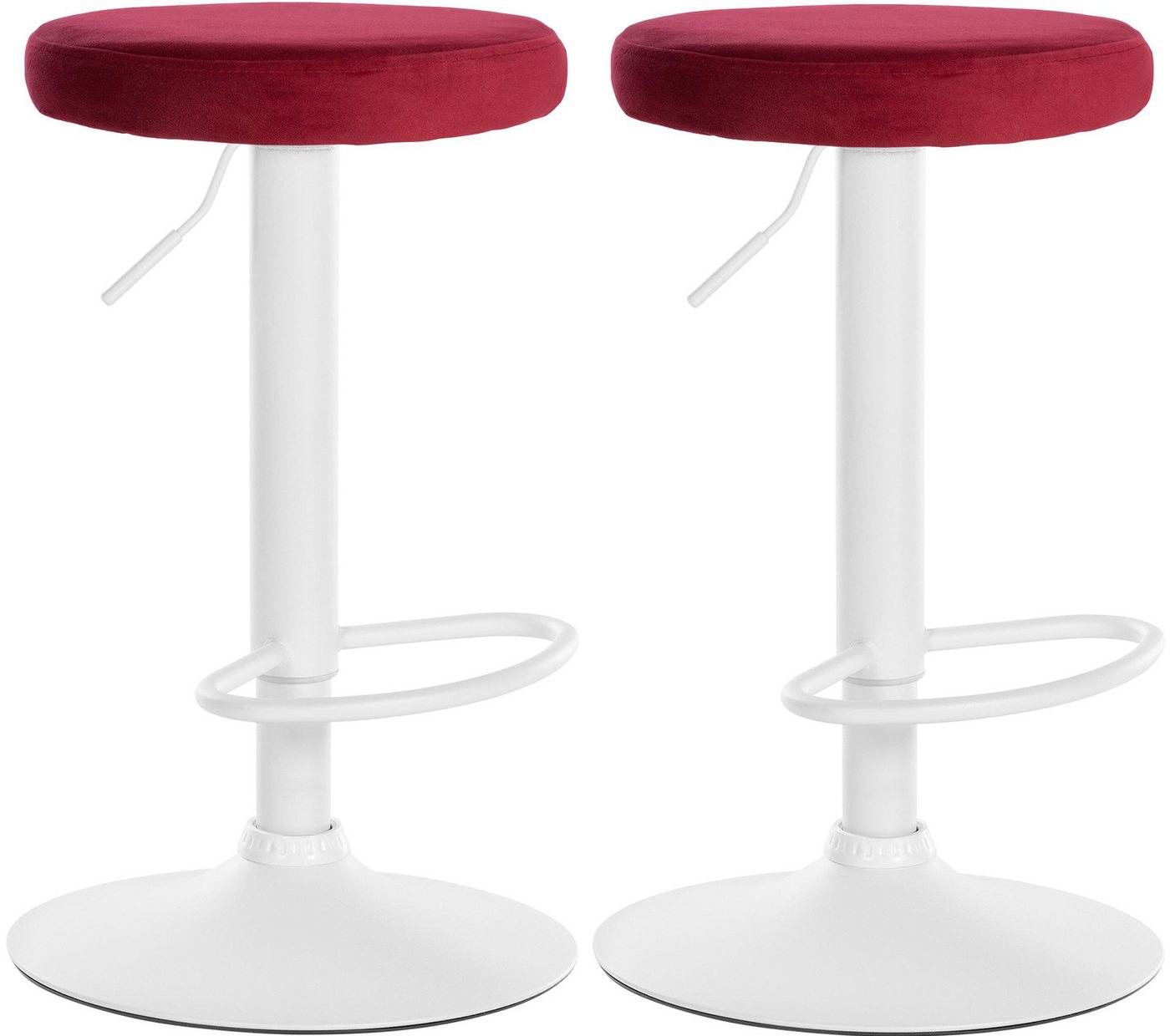 CLP Barhocker Ponte Samt (2er Set, 2 St., 2er), drehbar und höhenverstellbar von CLP