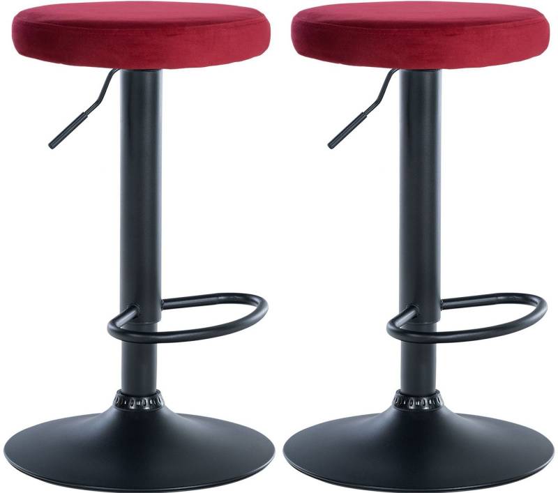 CLP Barhocker Ponte Samt (2er Set, 2 St., 2er), drehbar und höhenverstellbar von CLP