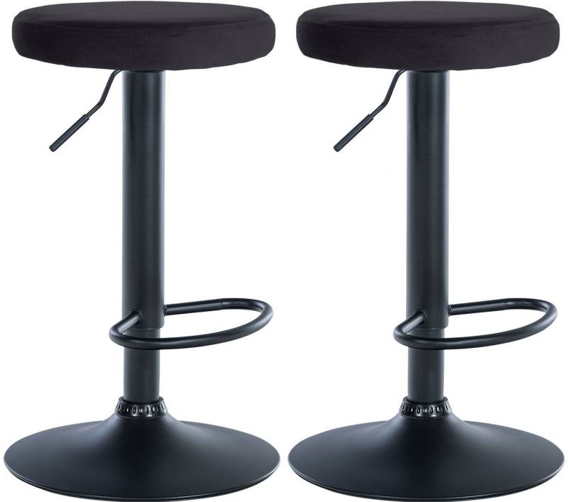 CLP Barhocker Ponte Samt (2er Set, 2 St., 2er), drehbar und höhenverstellbar von CLP