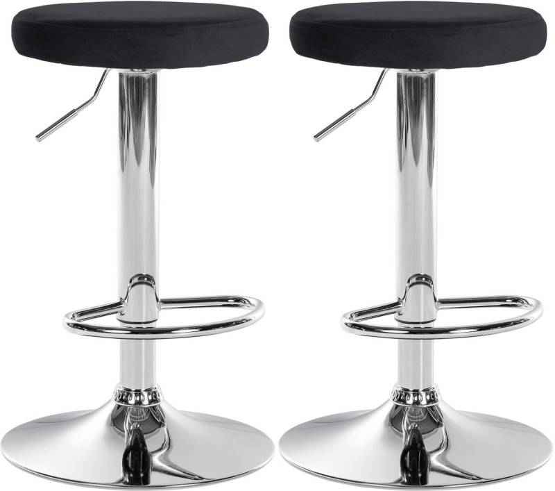 CLP Barhocker Ponte Samt (2er Set, 2 St., 2er), drehbar und höhenverstellbar von CLP