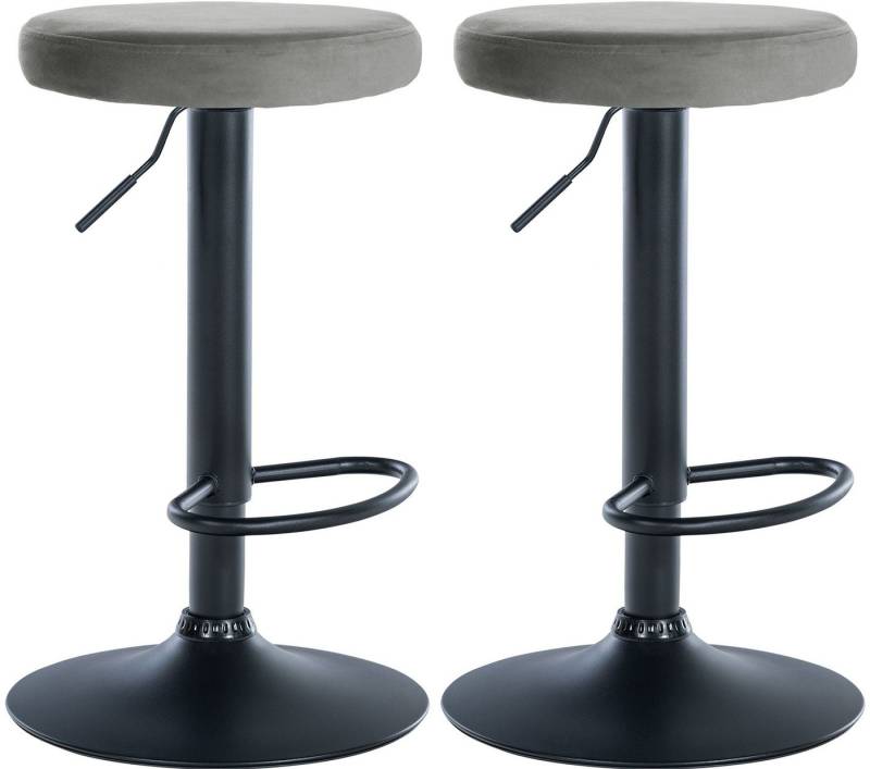 CLP Barhocker Ponte Samt (2er Set, 2 St., 2er), drehbar und höhenverstellbar von CLP