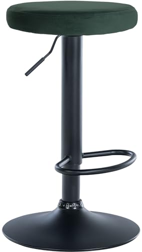 CLP Barhocker Ponte Samt-Bezug I Höhenverstellbarer Stuhl, Farbe:grün, Gestell Farbe:schwarz CLP Barhocker Ponte Samt-Bezug I Höhenverstellbarer Stuhl, Farbe:grün, Gestell Farbe:schwarz von CLP