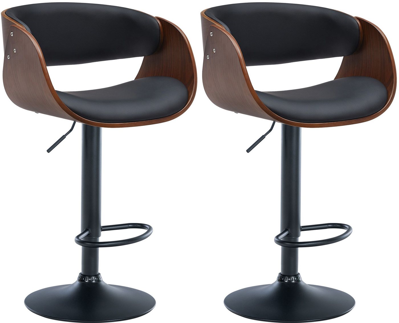 CLP Barhocker Portmore (2er Set, 2 St., 2er), drehbar mit Höhenverstellung von CLP