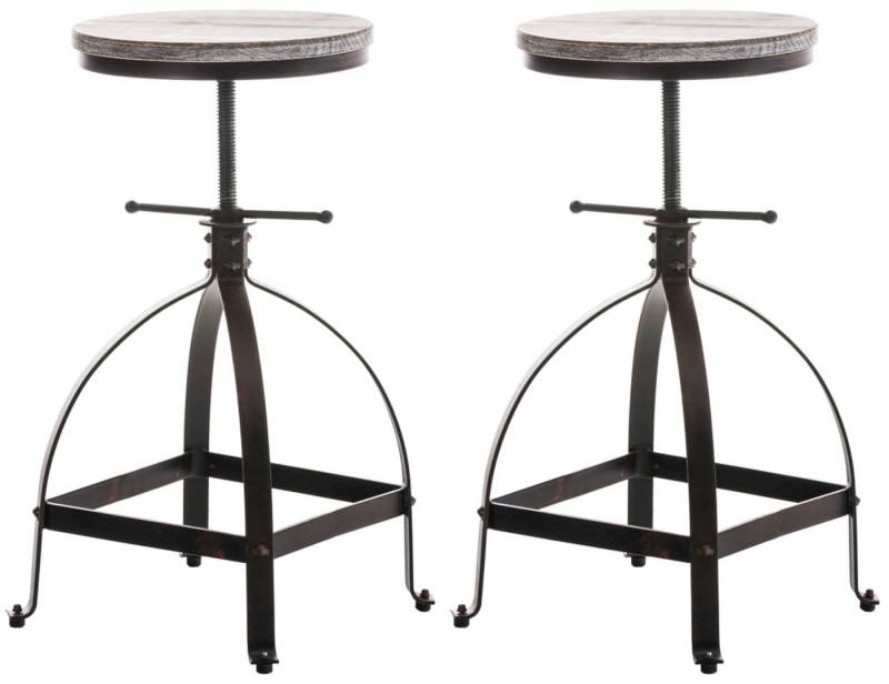 CLP Barhocker Raja, Holz (2er Set, 2 St., 2er), höhenverstellbar von CLP