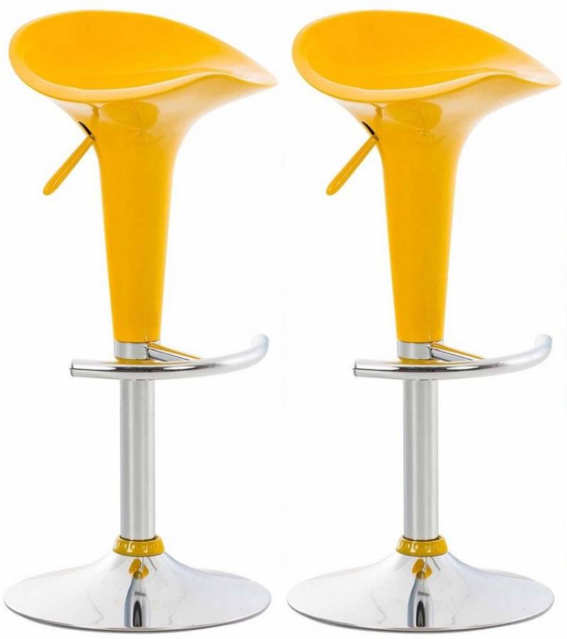 CLP Barhocker Saddle (2er Set, 2 St., 2er), drehbarer Kunsttoffsitz & Fußablage von CLP
