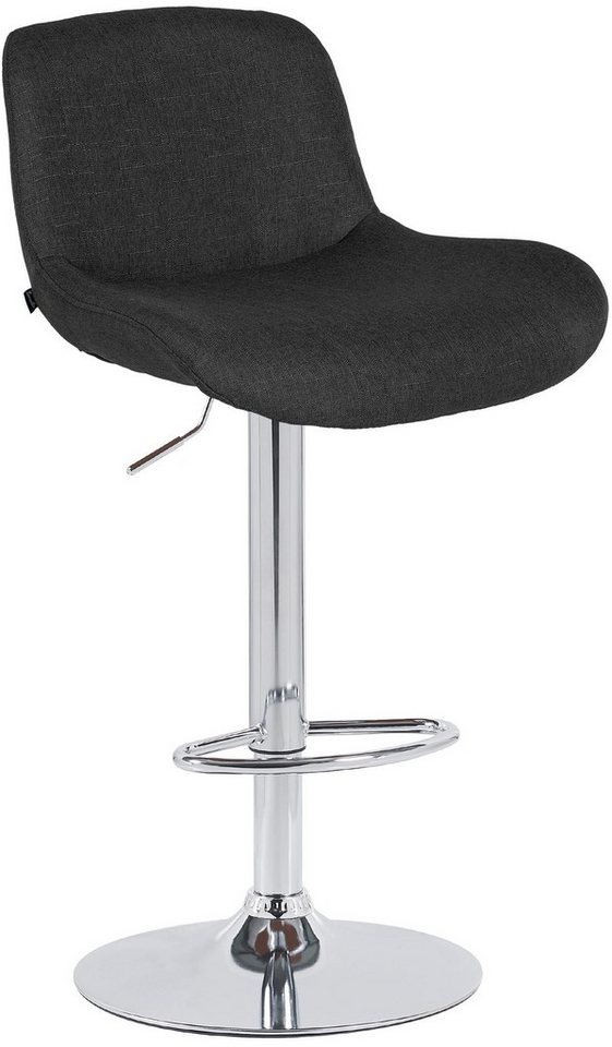 CLP Barhocker Solon, Samt- oder Stoffbezug, Metall in Chromoptik von CLP