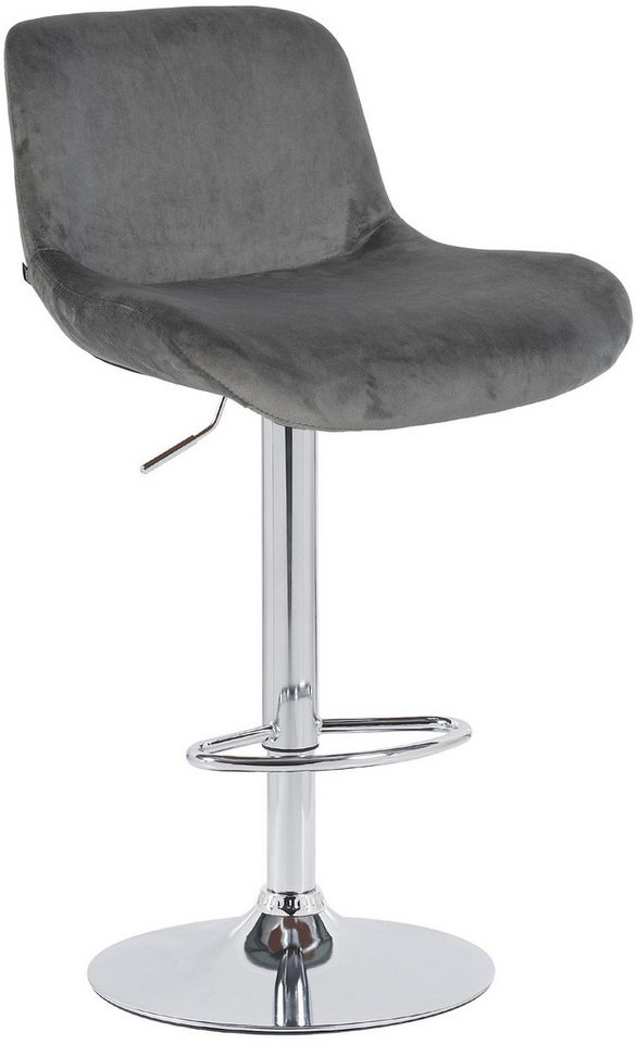 CLP Barhocker Solon, Samt- oder Stoffbezug, Metall in Chromoptik von CLP