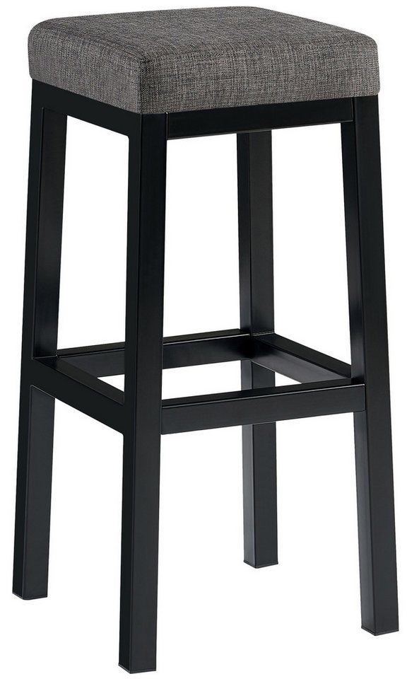 CLP Barhocker Taylor, Sitzhöhe 83 cm, gepolstert, schwarzes Metallgestell von CLP