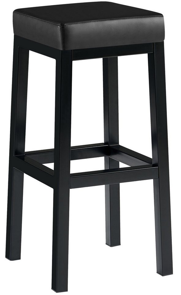 CLP Barhocker Taylor B85, Sitzhöhe 83 cm, gepolstert, schwarzes Metallgestell von CLP