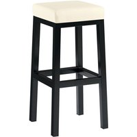 CLP - Barhocker Taylor Sitzhöhe 83 cm Metallgestell schwarz creme Kunstleder von CLP