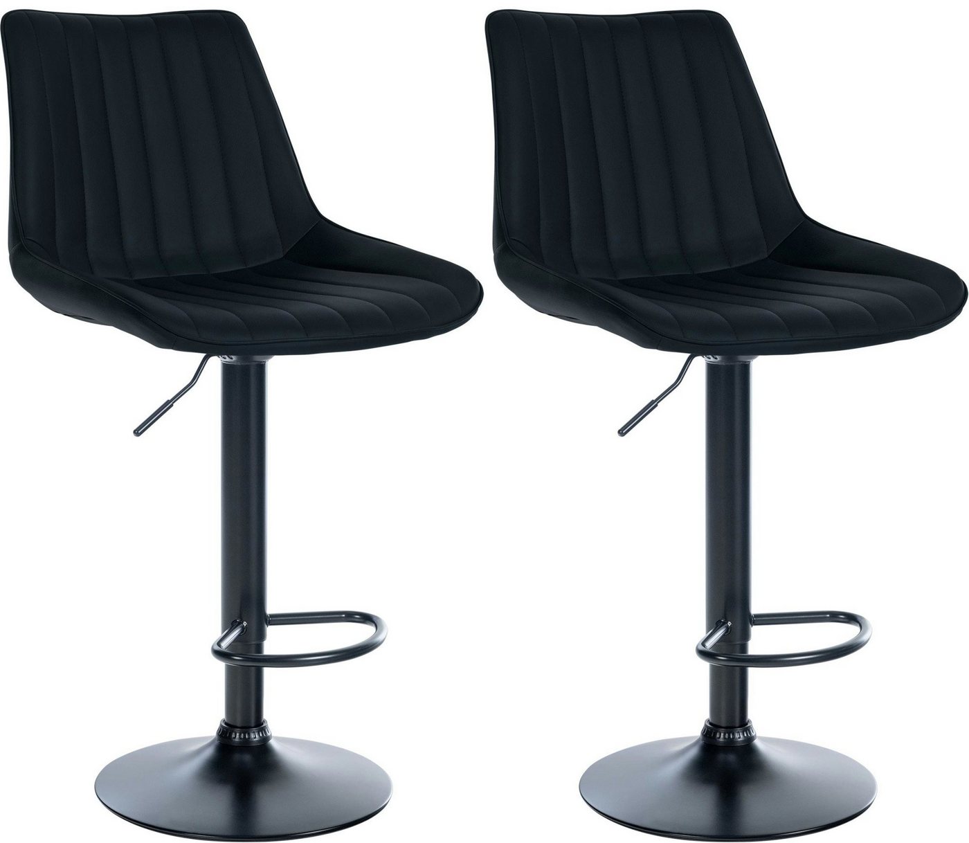 CLP Barhocker Toni Kunstleder (2er Set, 2 St., 2er), drehbar und stufenlos höhenverstellbar von CLP