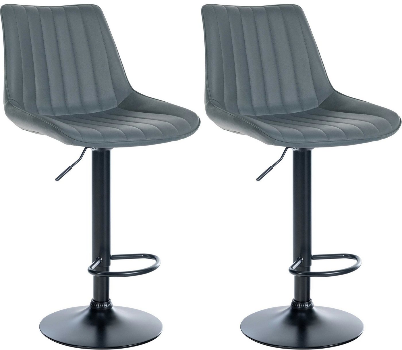 CLP Barhocker Toni Kunstleder (2er Set, 2 St., 2er), drehbar und stufenlos höhenverstellbar von CLP