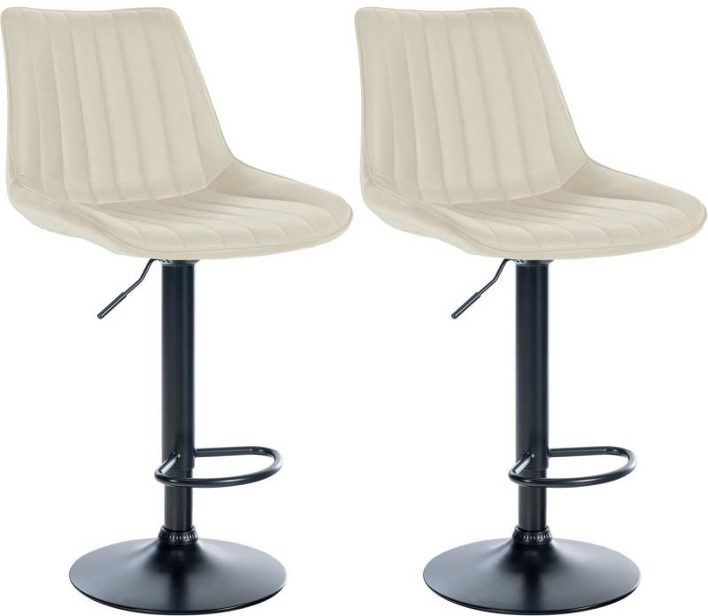 CLP Barhocker Toni Kunstleder (2er Set, 2 St., 2er), drehbar und stufenlos höhenverstellbar von CLP