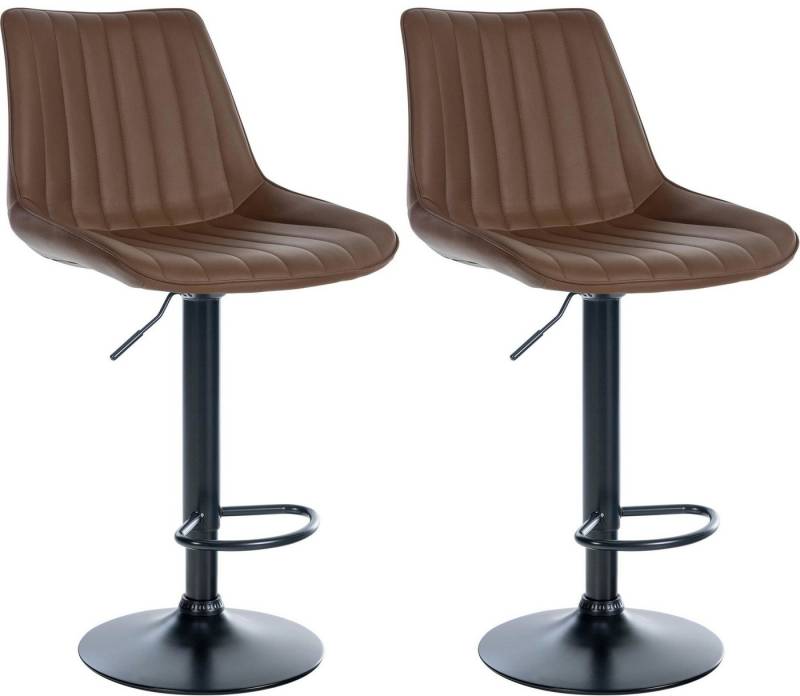 CLP Barhocker Toni Kunstleder (2er Set, 2 St., 2er), drehbar und stufenlos höhenverstellbar von CLP
