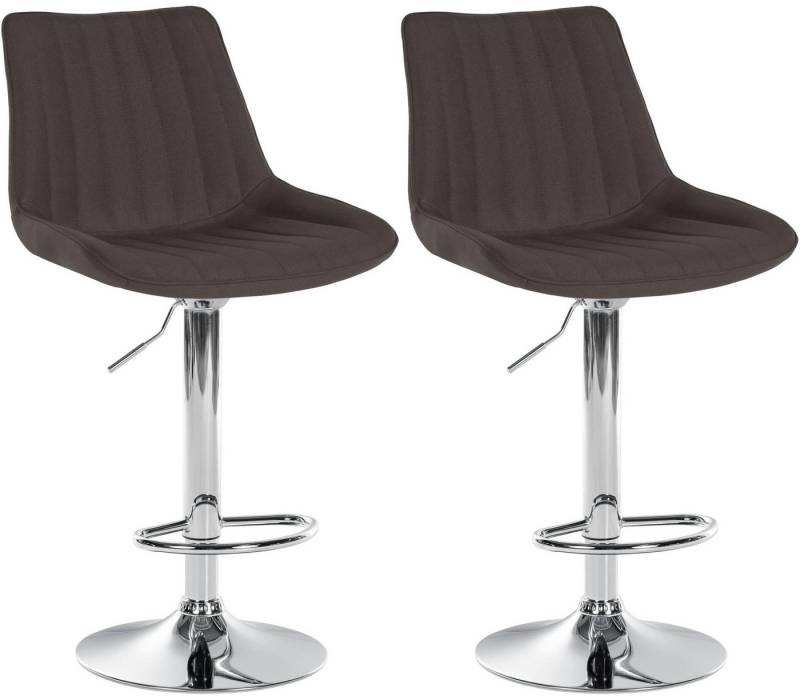 CLP Barhocker Toni Stoff (2er Set, 2 St., 2er), drehbar und stufenlos höhenverstellbar von CLP