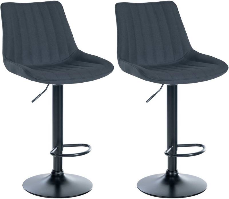 CLP Barhocker Toni Stoff (2er Set, 2 St., 2er), drehbar und stufenlos höhenverstellbar von CLP