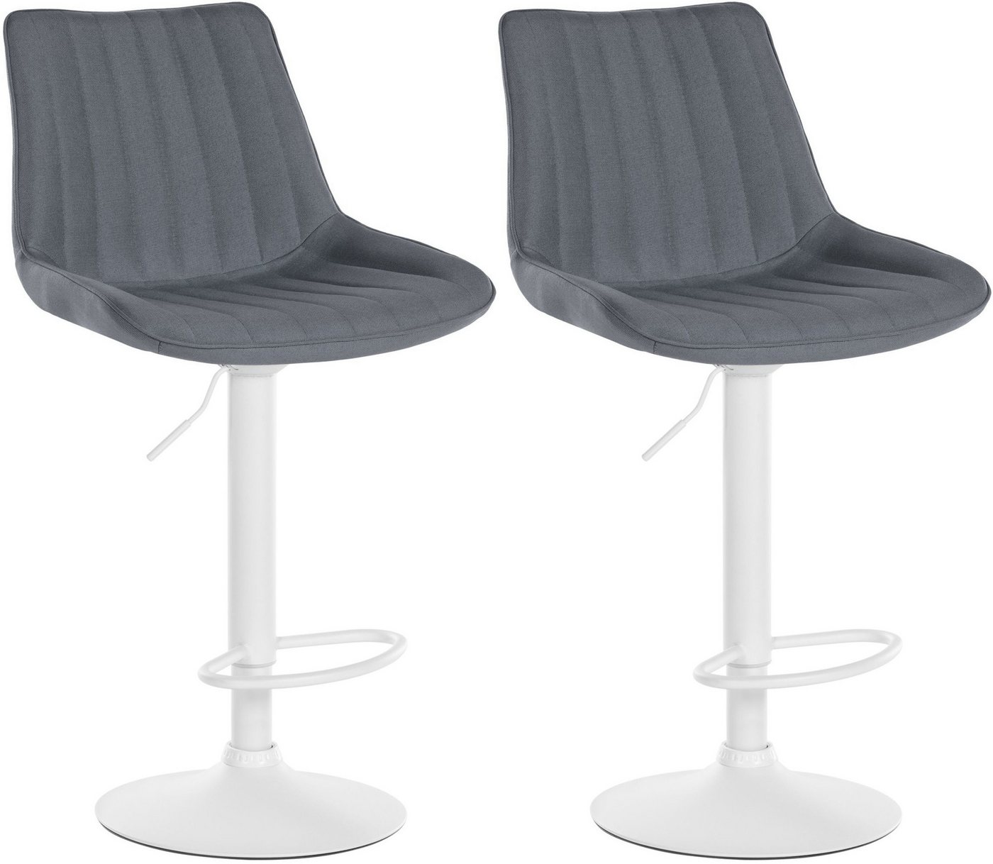 CLP Barhocker Toni Stoff (2er Set, 2 St., 2er), drehbar und stufenlos höhenverstellbar von CLP
