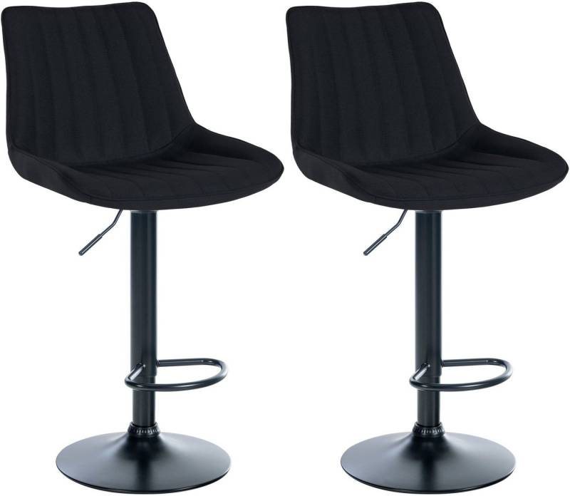 CLP Barhocker Toni Stoff (2er Set, 2 St., 2er), drehbar und stufenlos höhenverstellbar von CLP