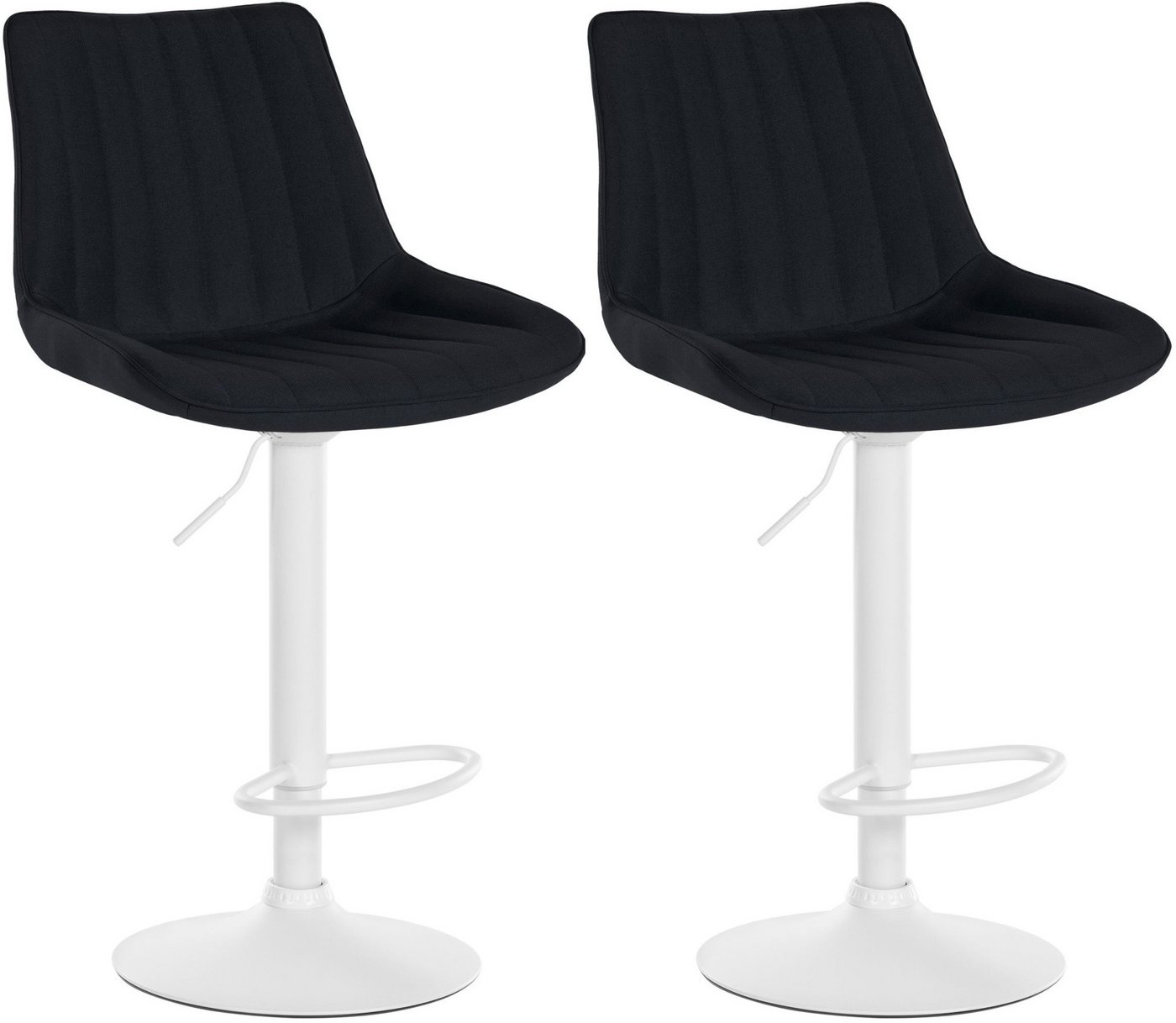 CLP Barhocker Toni Stoff (2er Set, 2 St., 2er), drehbar und stufenlos höhenverstellbar von CLP