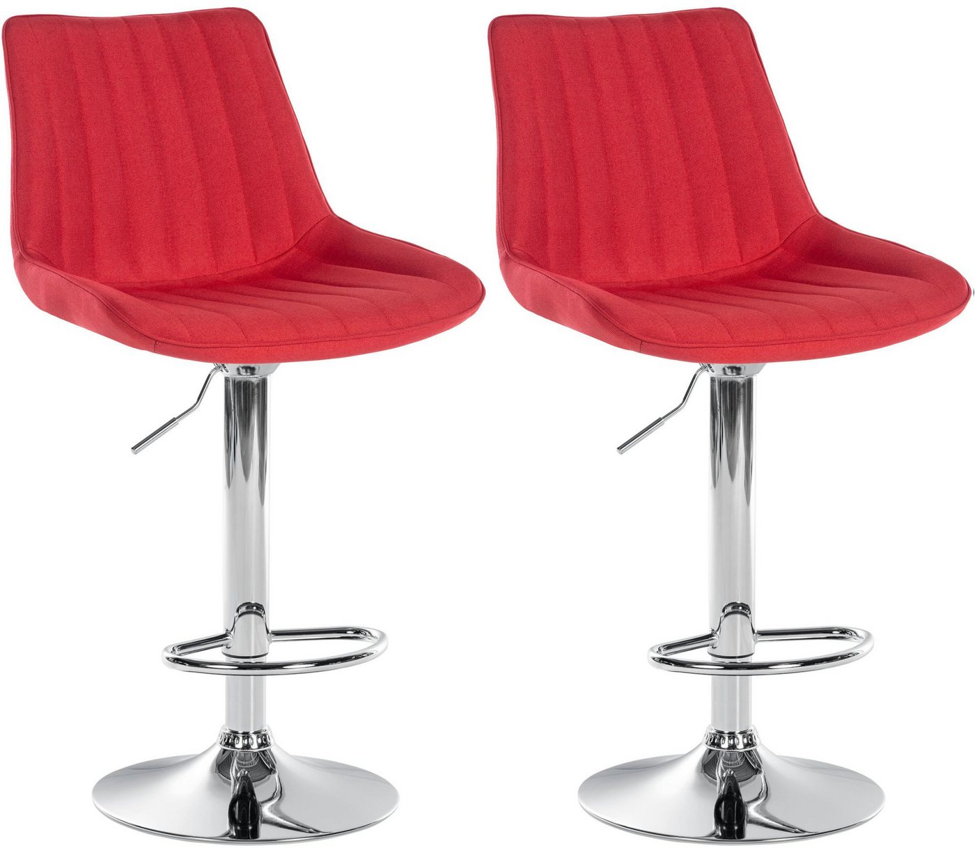 CLP Barhocker Toni Stoff (2er Set, 2 St., 2er), drehbar und stufenlos höhenverstellbar von CLP