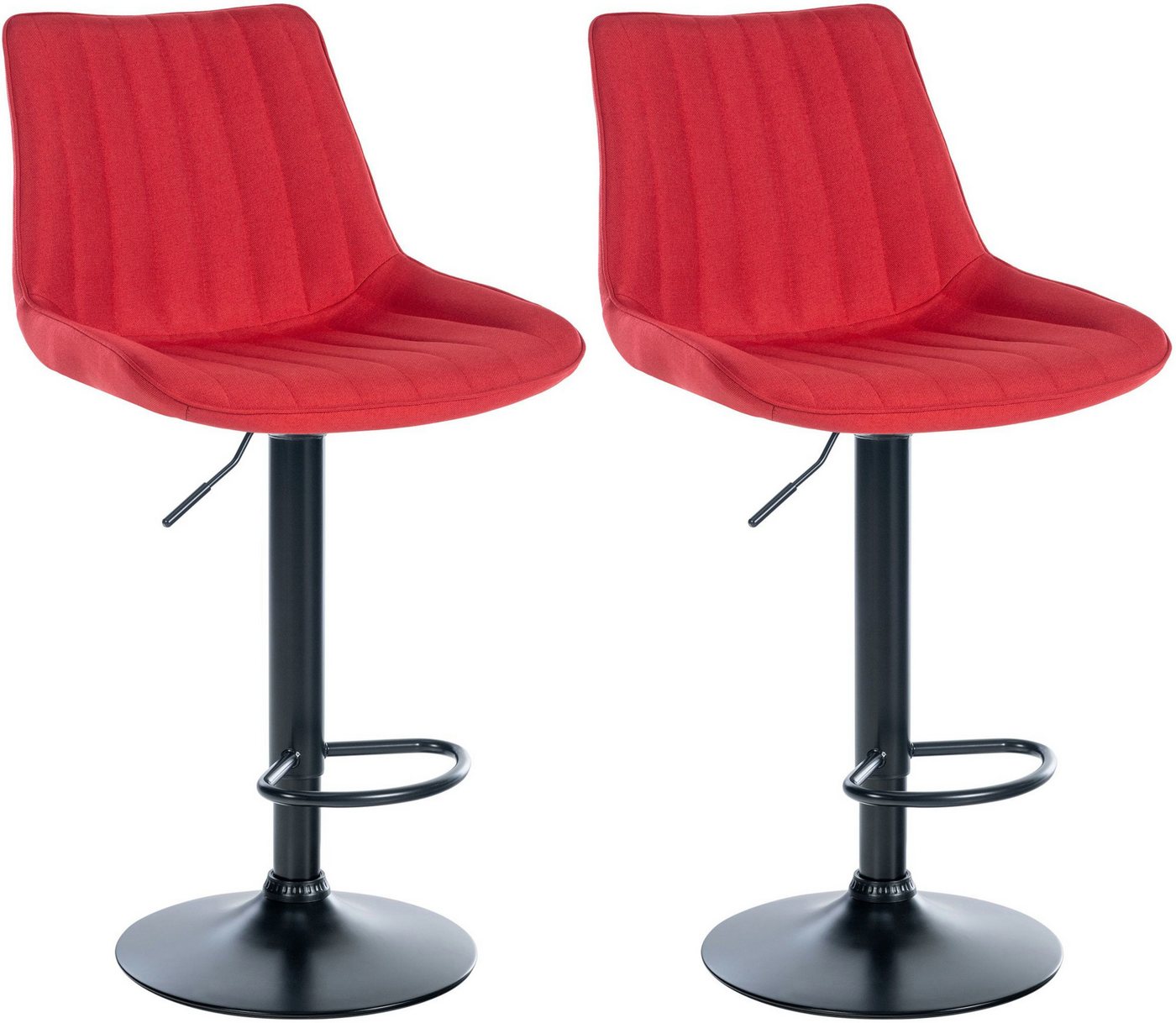 CLP Barhocker Toni Stoff (2er Set, 2 St., 2er), drehbar und stufenlos höhenverstellbar von CLP