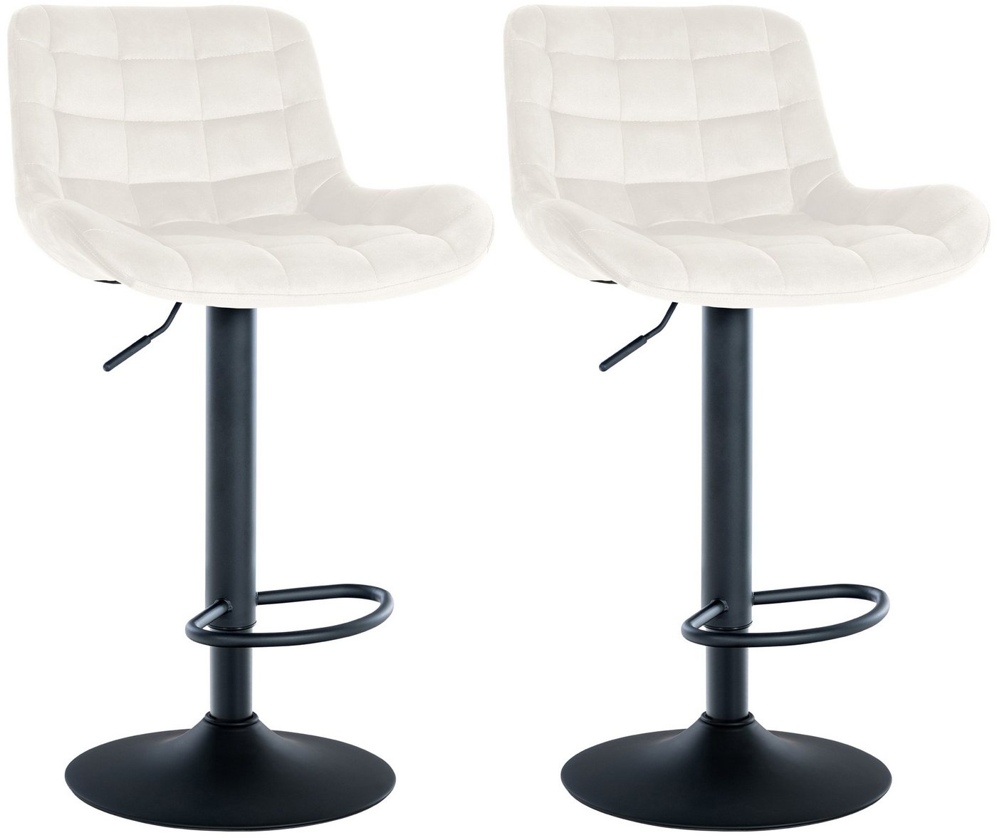 CLP Barhocker Tover (2er Set, 2 St., 2er), um 360° drehbar und höhenverstellbar von CLP