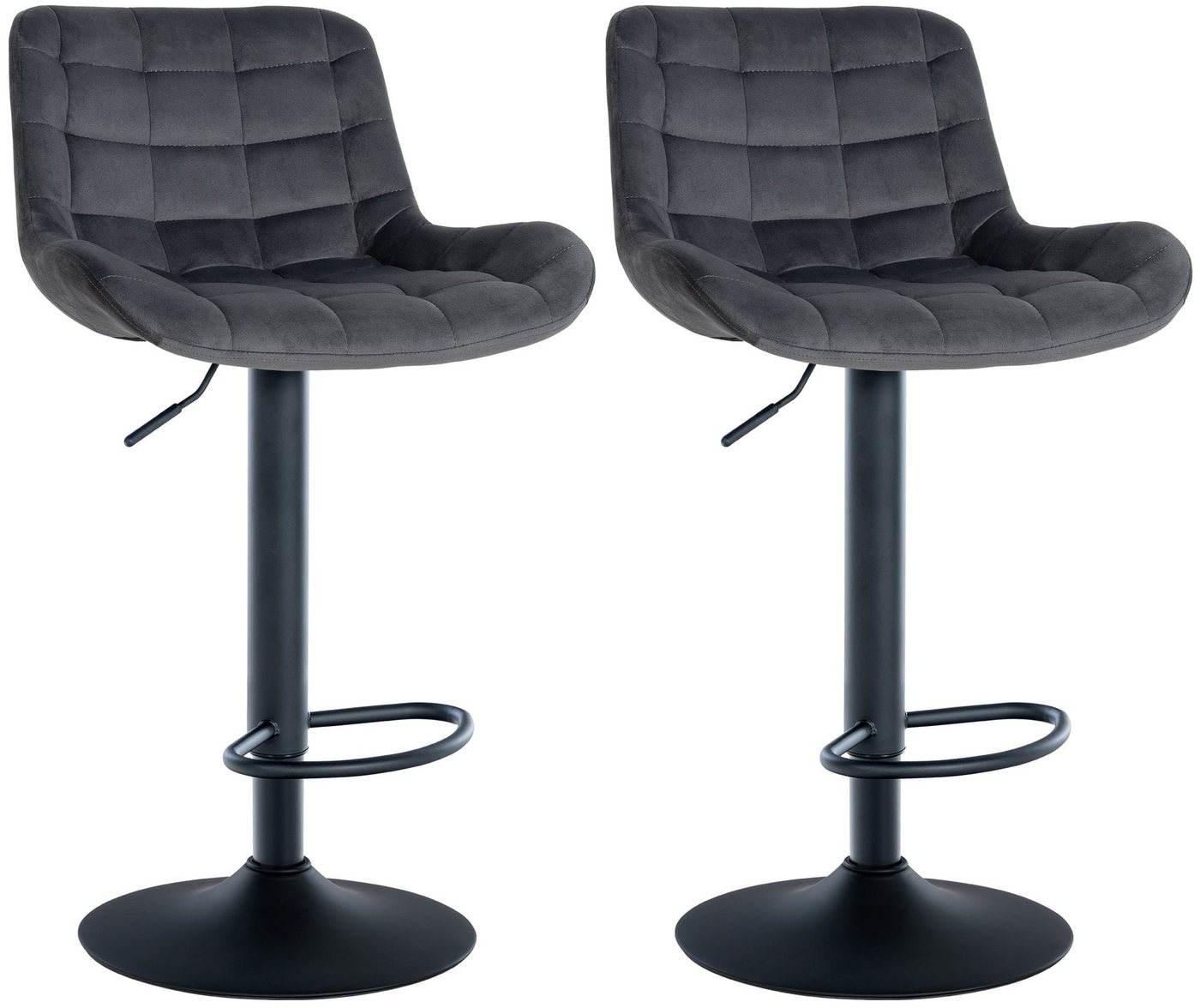 CLP Barhocker Tover (2er Set, 2 St., 2er), um 360° drehbar und höhenverstellbar von CLP