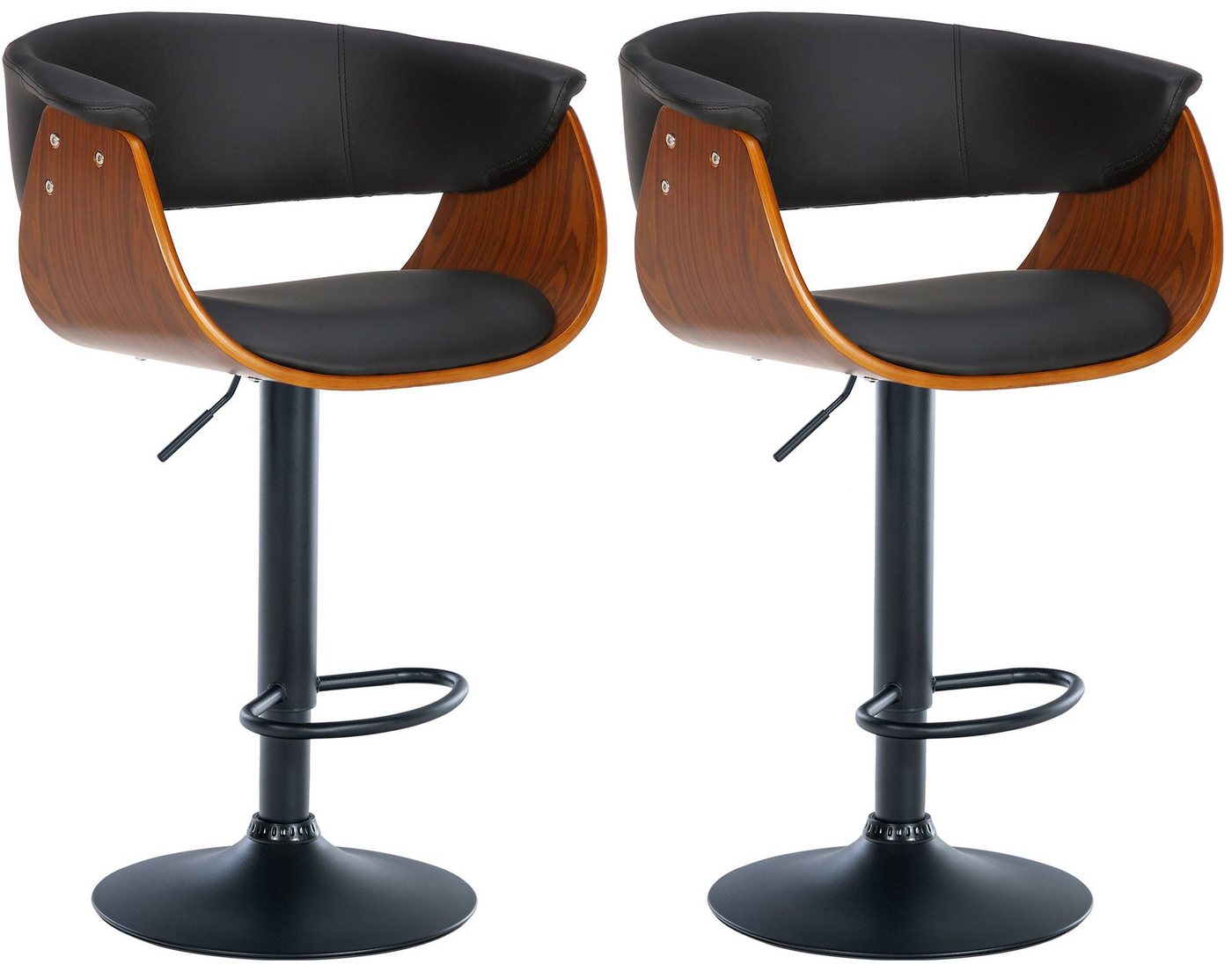 CLP Barhocker Vestal (2er Set, 2 St., 2er), Barstuhl 360° drehbar und höhenverstellbar von CLP