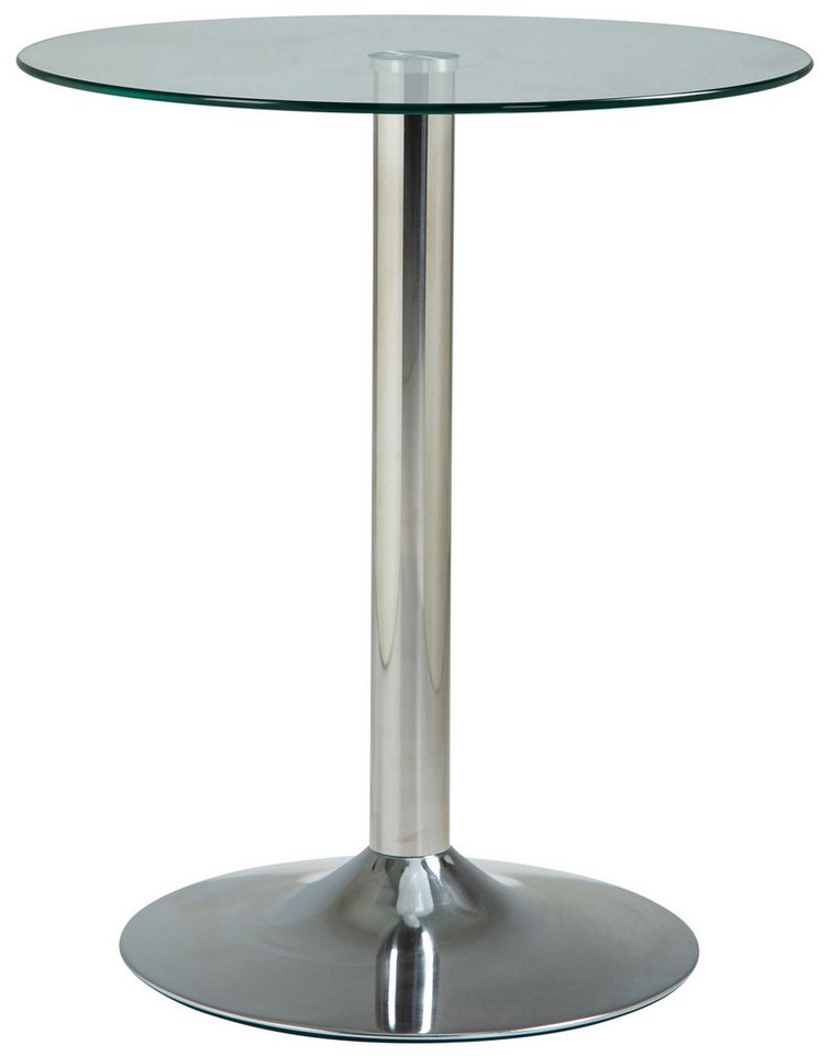 CLP Beistelltisch Glastisch, Durchmesser 60 cm, mit Metallgestell von CLP