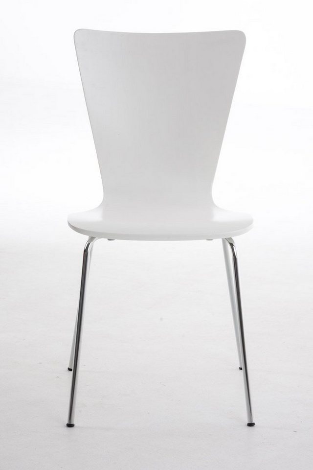 CLP Besucherstuhl Aaron (2er Set, 2 St), ergonomisch geformter Holzsitz von CLP