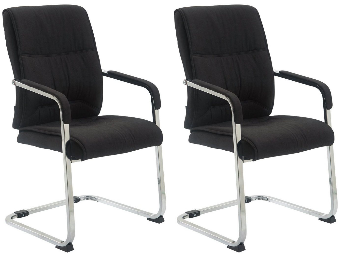 CLP Besucherstuhl Anubis Stoff (2er Set, 2 St), Freischwinger, Armlehnen von CLP