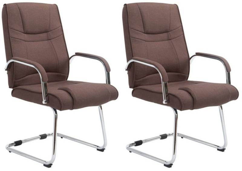 CLP Besucherstuhl Attila Stoff (2er Set, 2 St), mit Rücken- und Armlehnen von CLP