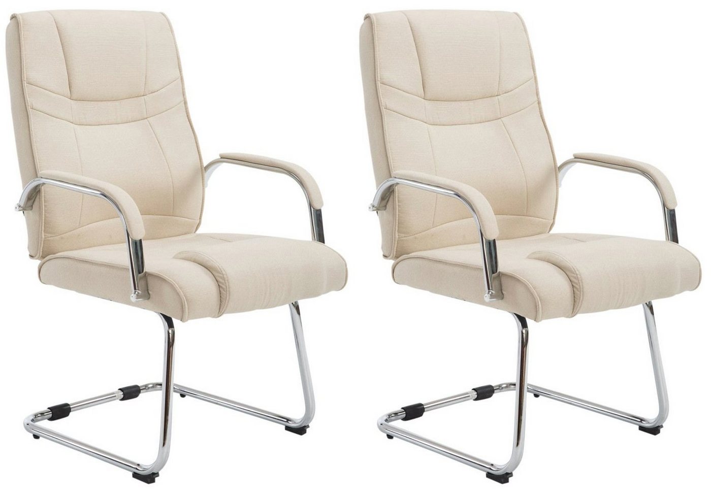 CLP Besucherstuhl Attila Stoff (2er Set, 2 St), mit Rücken- und Armlehnen von CLP