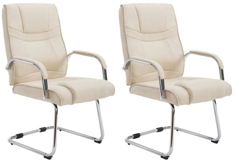 CLP Besucherstuhl Attila Stoff (2er Set, 2 St), mit Rücken- und Armlehnen von CLP