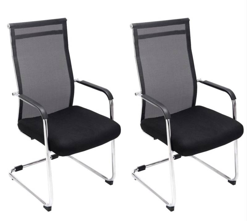 CLP Besucherstuhl Brenda (2er Set, 2 St), mit Armlehnen und Netzbezug von CLP