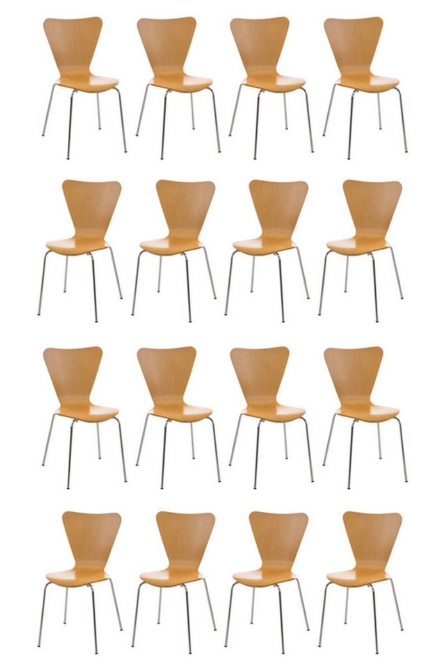 CLP Besucherstuhl Calisto (16er Set), stapelbar von CLP