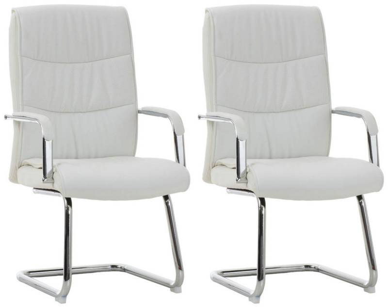 CLP Besucherstuhl Caro Kunstleder (2er Set), mit Armlehne von CLP