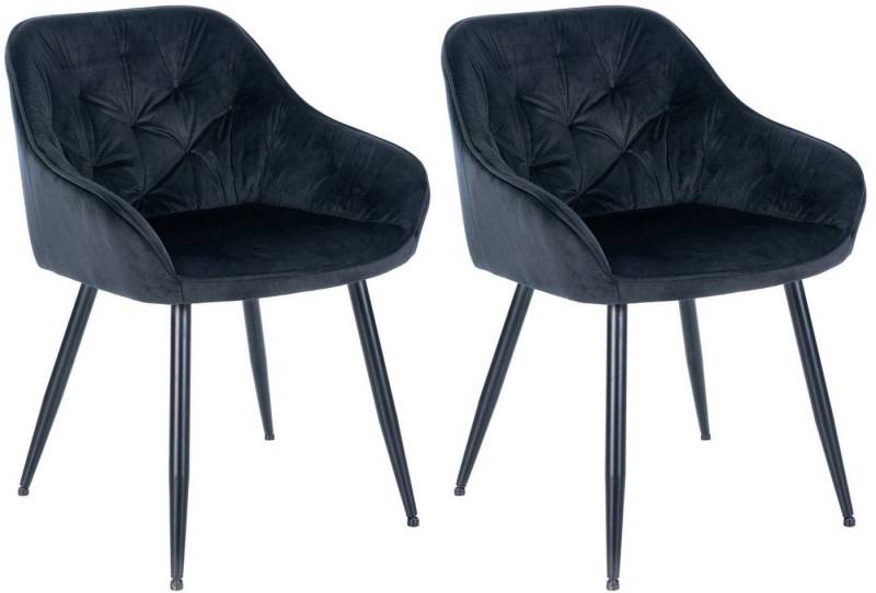 CLP Besucherstuhl Cassis Samt (2er Set, 2 St), Polsterung mit Samtbezug von CLP