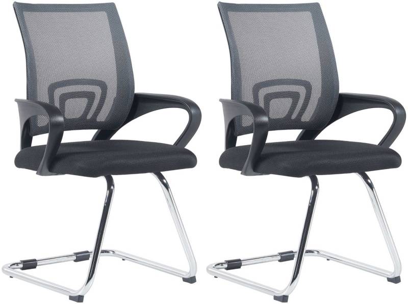 CLP Besucherstuhl Eureka (2er Set), mit Netzbezug und Armlehnen von CLP