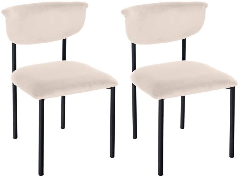 CLP Besucherstuhl Gambell (2er Set, 2 St), Samtbezug, Metallgestell von CLP