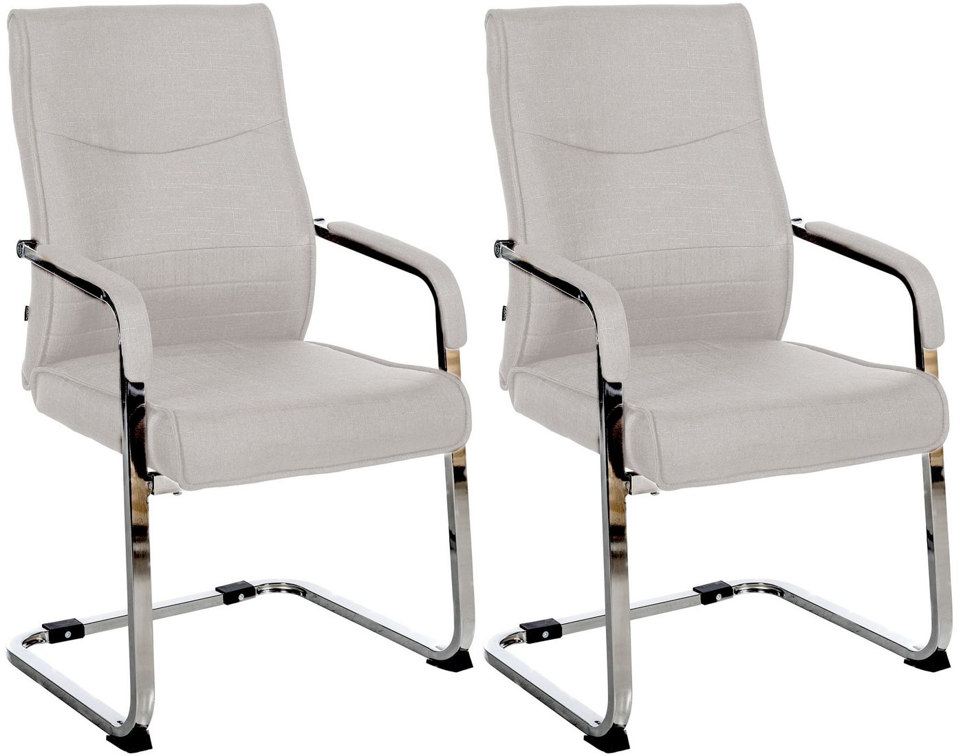 CLP Besucherstuhl Hobart (2er Set, 2 St), Kunstleder oder Stoffbezug von CLP