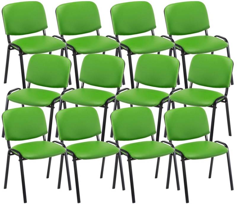 CLP Besucherstuhl Ken Kunstleder (12er Set), robust & gepolstert von CLP
