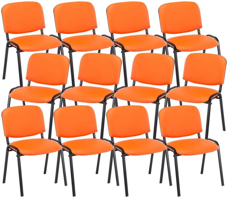 CLP Besucherstuhl Ken Kunstleder (12er Set), robust & gepolstert von CLP
