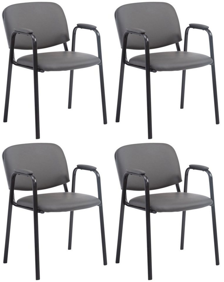 CLP Besucherstuhl Ken PRO Kunstleder (4er Set, 4 St), mit Armlehnen von CLP