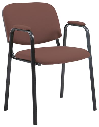 CLP Stapelstuhl Ken Pro I Konferenzstuhl Mit Stoff-Bezug Und Armlehnen, Farbe:braun von CLP
