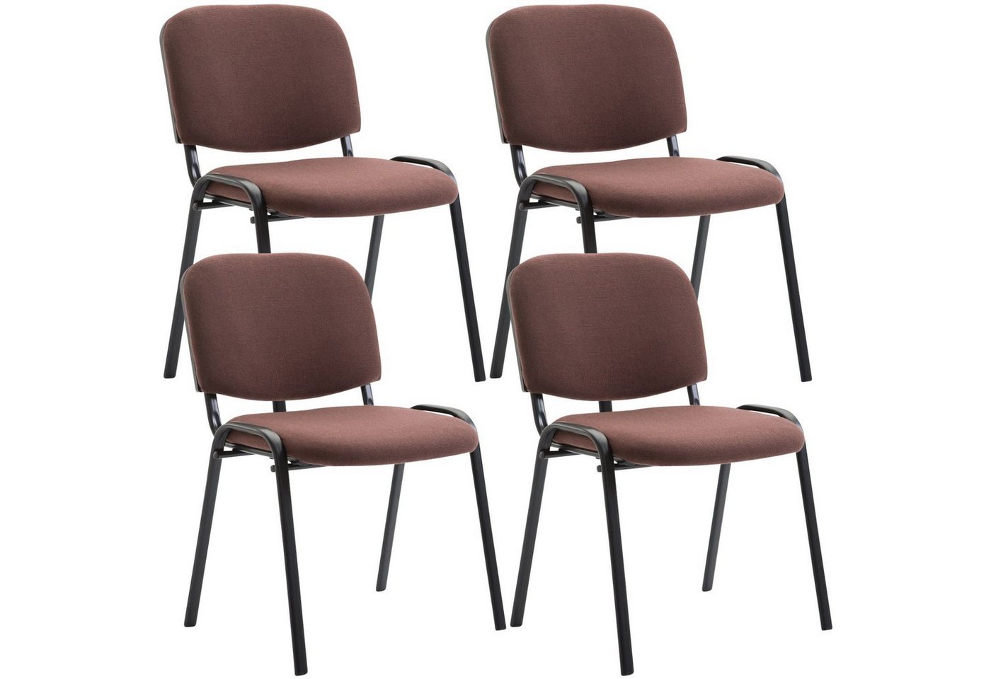 CLP Besucherstuhl Ken Stoff (4er Set, 4 St), stapelbar, modernes Design von CLP