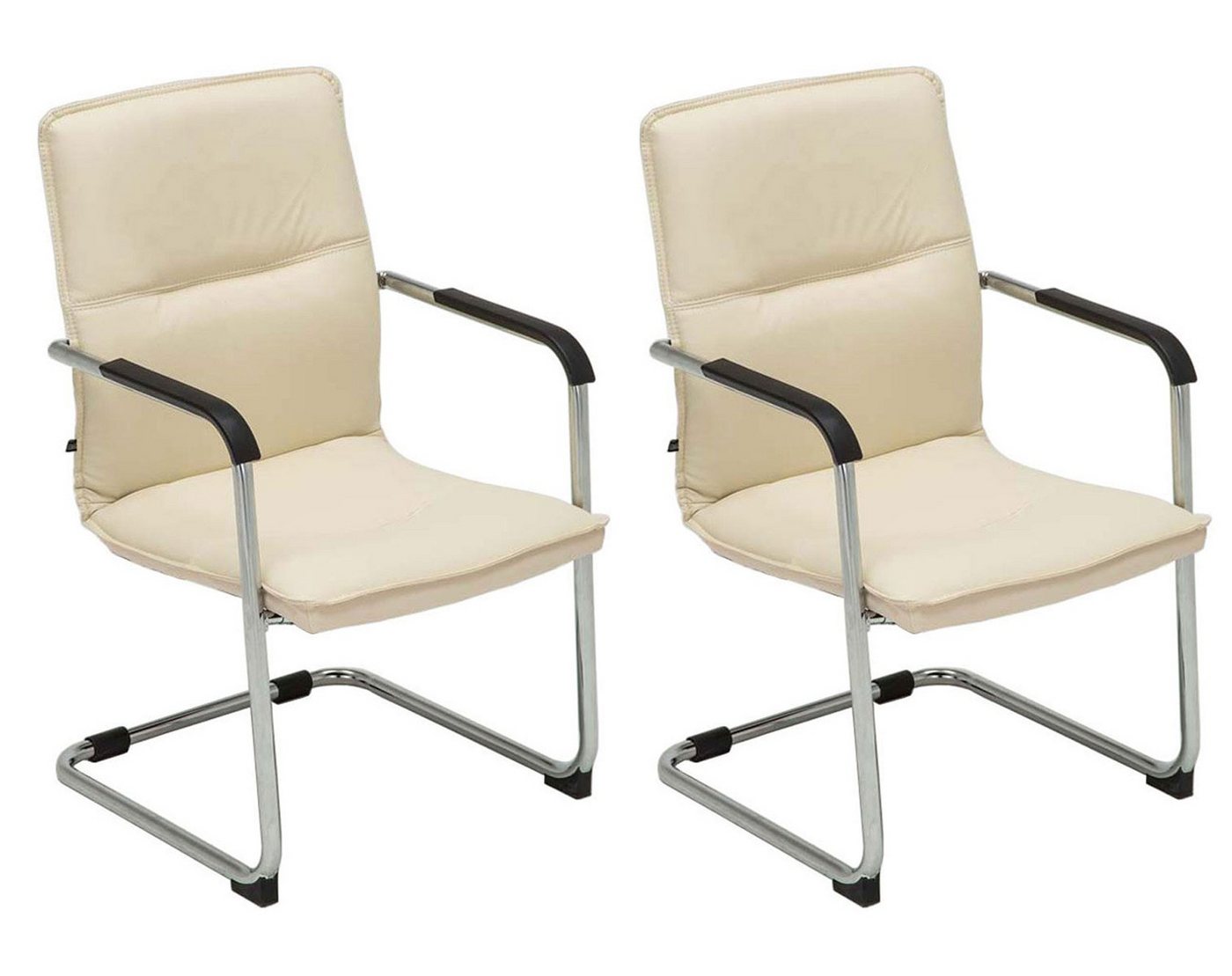 CLP Besucherstuhl Seattle Kunstleder (2er Set), mit Armlehne von CLP
